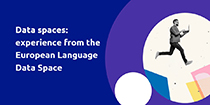 Cartel del Seminario 'Espacios de datos: Experiencias desde el Espacio Europeo de Datos Lingüísticos'