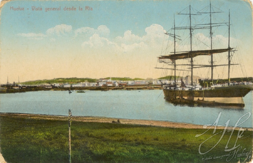 AHPH. F-001/011. Vista general desde la Ria. Huelva AHPH. F-001/011. Vista general desde la Ria. Huelva