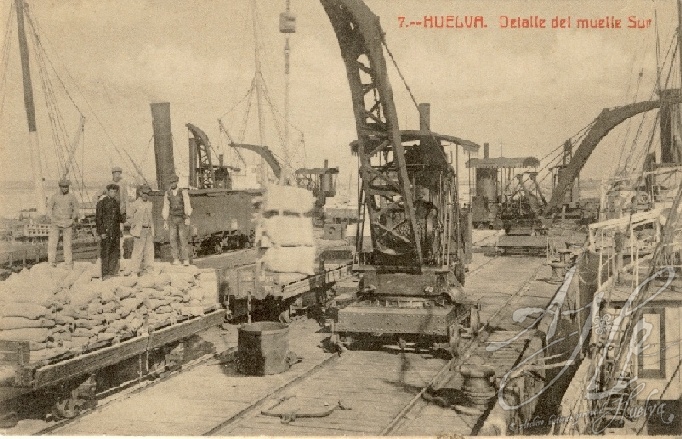 AHPH. F-001/024. Detalle del muelle Sur, nº 7. Huelva. AHPH. F-001/024. Detalle del muelle Sur, nº 7. Huelva.