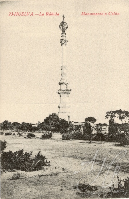 AHPH. F-001/041. Monumento a Colón. La Rábida (Palos de la Frontera - Huelva). AHPH. F-001/041. Monumento a Colón. La Rábida (Palos de la Frontera - Huelva).