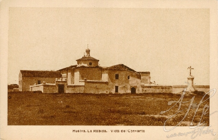AHPH. F-001/054. Vista del Convento. La Rábida (Palos de la Frontera - Huelva). AHPH. F-001/054. Vista del Convento. La Rábida (Palos de la Frontera - Huelva).