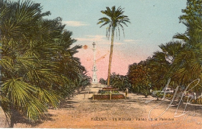 AHPH. F-001/057. Paseo de la Palmera. La Rábida (Palos de la Frontera - Huelva). AHPH. F-001/057. Paseo de la Palmera. La Rábida (Palos de la Frontera - Huelva).