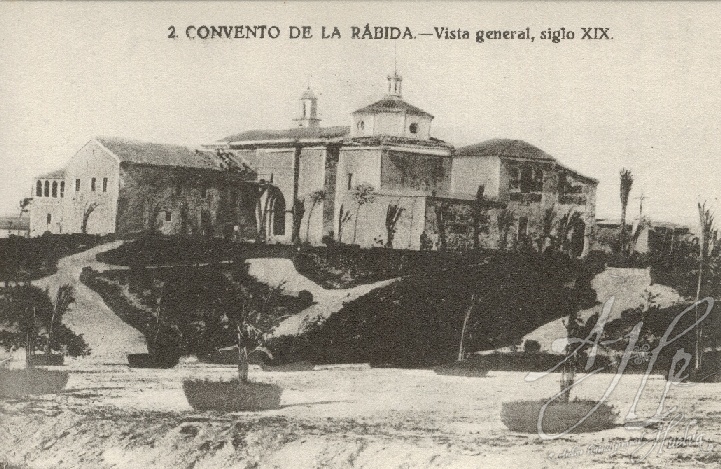 AHPH. F-001/060. Convento de La Rábida Vista general, siglo XIX. La Rábida (Palos de la Frontera - Huelva). AHPH. F-001/060. Convento de La Rábida Vista general, siglo XIX. La Rábida (Palos de la Frontera - Huelva).