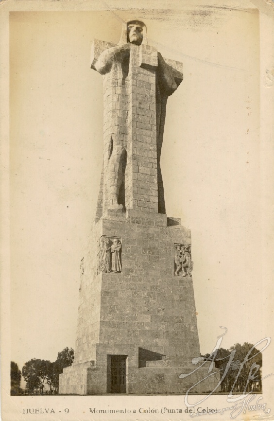 AHPH. F-001/065. Monumento a Colón (Punta del Cebo). Huelva. AHPH. F-001/065. Monumento a Colón (Punta del Cebo). Huelva.