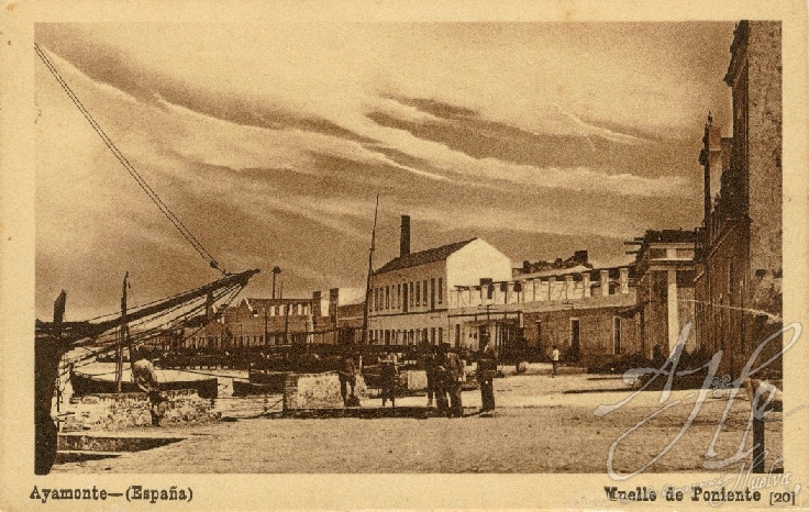 AHPH. F-001/086. Muelle de Poniente. Ayamonte (Huelva). AHPH. F-001/086. Muelle de Poniente. Ayamonte (Huelva).