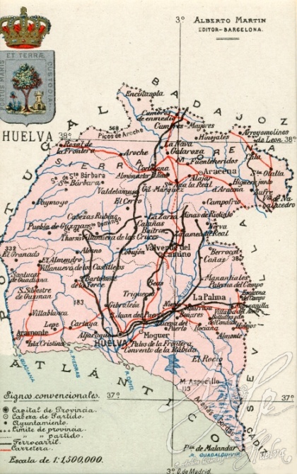 AHPH. F-001/097. Mapa de Huelva. AHPH. F-001/097. Mapa de Huelva.