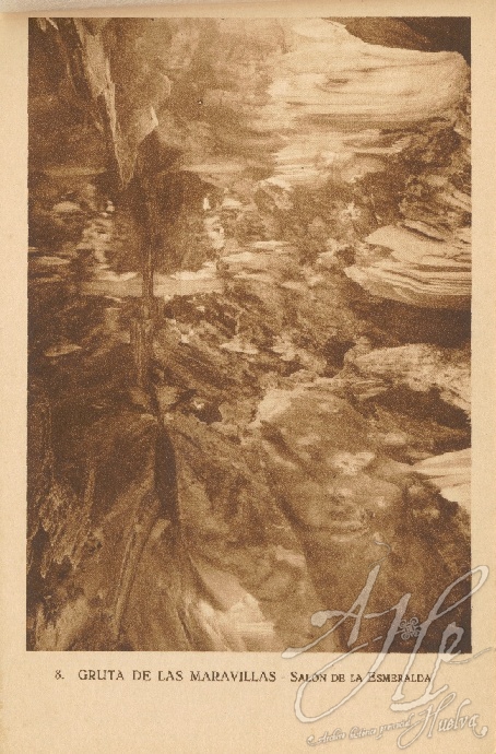 AHPH. F-001/106. Gruta de las Maravillas. Salón de la Esmeralda. Aracena (Huelva). AHPH. F-001/106. Gruta de las Maravillas. Salón de la Esmeralda. Aracena (Huelva).