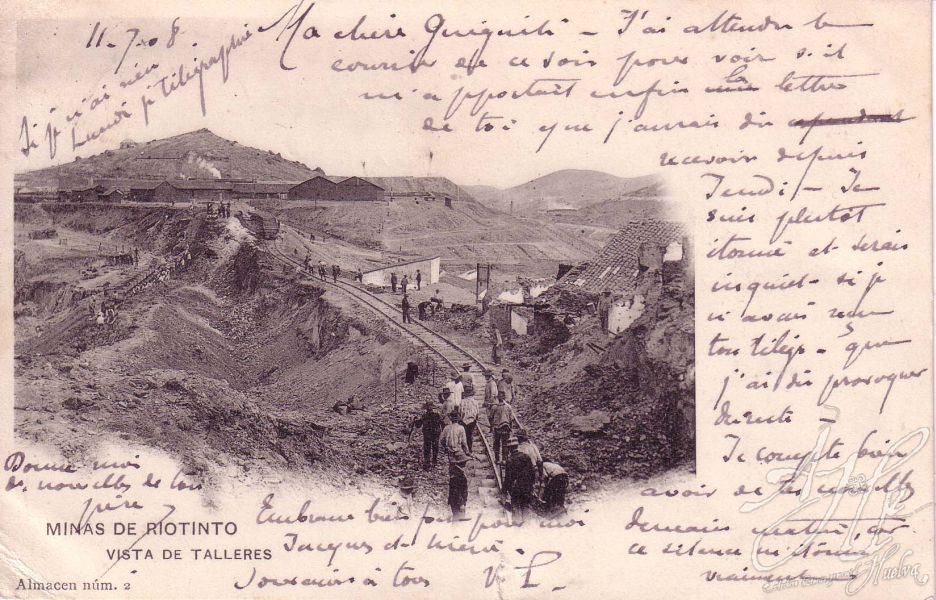 AHPH. F-001/119. Vista de talleres. Minas de Riotinto (Huelva). AHPH. F-001/119. Vista de talleres. Minas de Riotinto (Huelva).