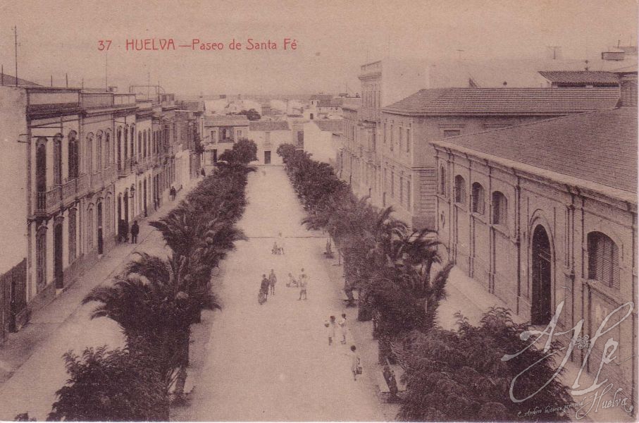 AHPH. F-001/124. Paseo de Santa Fe. Huelva. AHPH. F-001/124. Paseo de Santa Fe. Huelva.