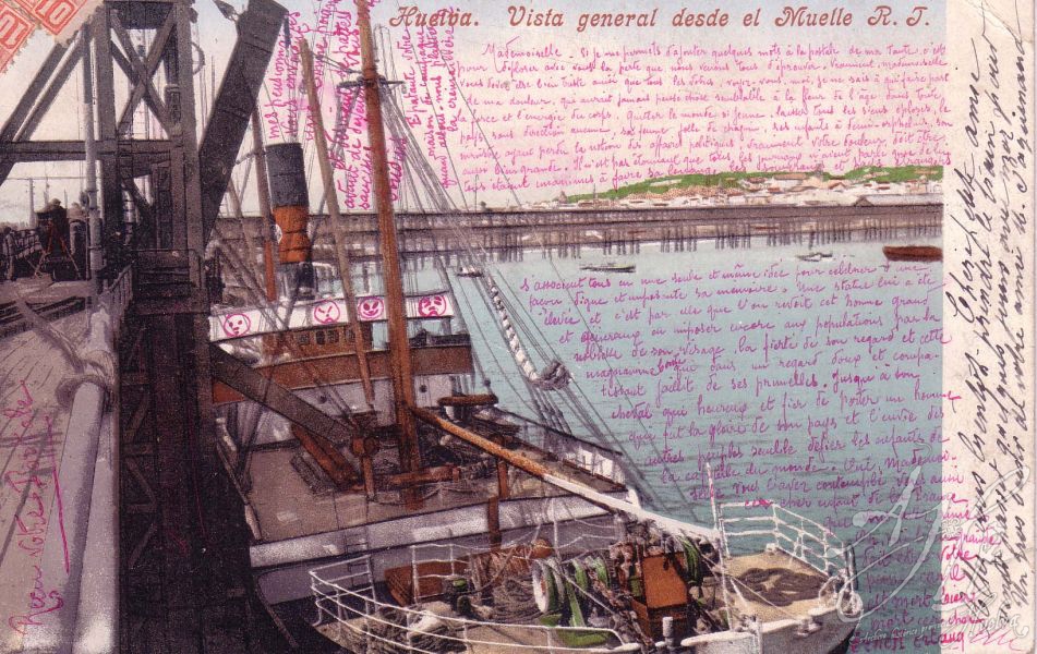 AHPH. F-001/137. Vista general desde el Muelle. Huelva. AHPH. F-001/137. Vista general desde el Muelle. Huelva.