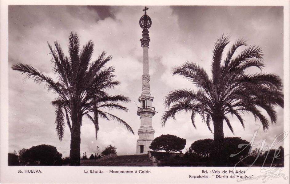 AHPH. F-001/138. Monumento a Colón. La Rábida (Palos de la Frontera - Huelva). AHPH. F-001/138. Monumento a Colón. La Rábida (Palos de la Frontera - Huelva).