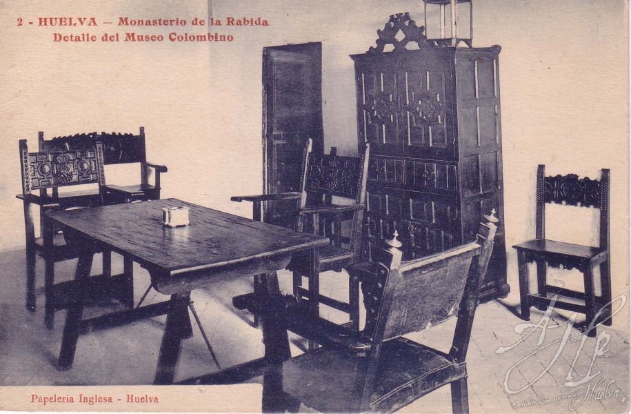 AHPH. F-001/147. Monasterio de la Rábida. Detalle del Museo Colombino. La Rábida (Palos de la Frontera - Huelva). AHPH. F-001/147. Monasterio de la Rábida. Detalle del Museo Colombino. La Rábida (Palos de la Frontera - Huelva).