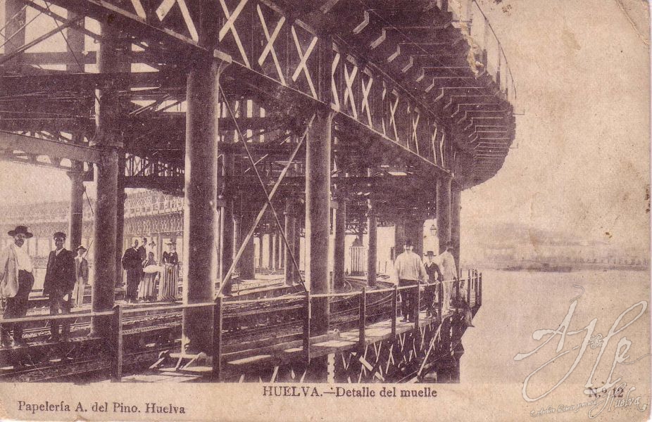 AHPH. F-001/153. Detalle del muelle. Huelva. AHPH. F-001/153. Detalle del muelle. Huelva.