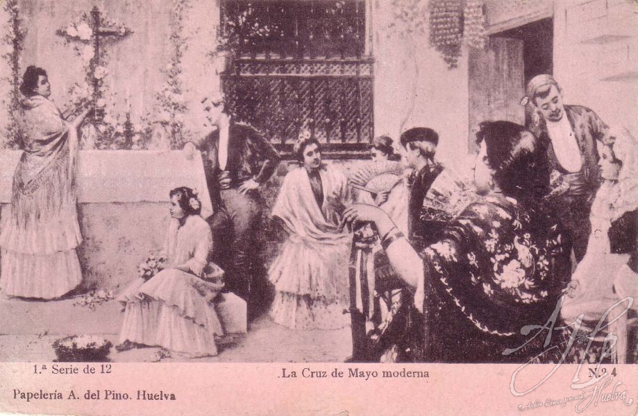 AHPH. F-001/170. La Cruz de Mayo moderna. Huelva. AHPH. F-001/170. La Cruz de Mayo moderna. Huelva.