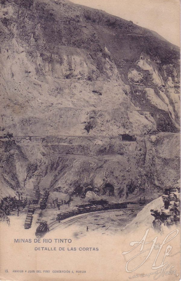 AHPH. F-001/180. Detalle de las Cortas. Minas de Riotinto (Huelva). AHPH. F-001/180. Detalle de las Cortas. Minas de Riotinto (Huelva).