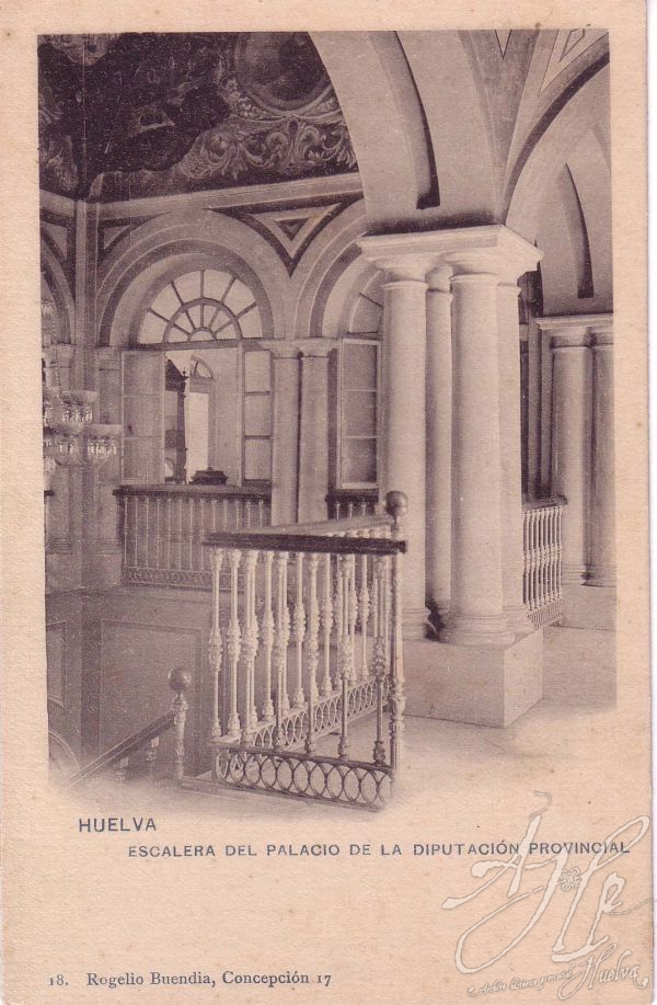 AHPH. F-001/191. Escalera del Palacio de la Diputación Provincial. Huelva AHPH. F-001/191. Escalera del Palacio de la Diputación Provincial. Huelva