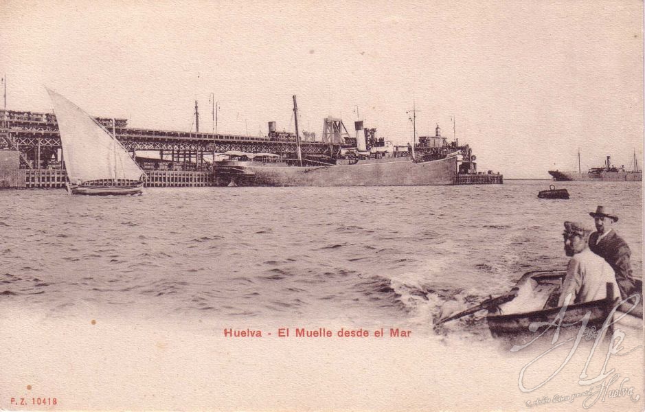 AHPH. F-001/198. El Muelle desde el Mar. Huelva. AHPH. F-001/198. El Muelle desde el Mar. Huelva.