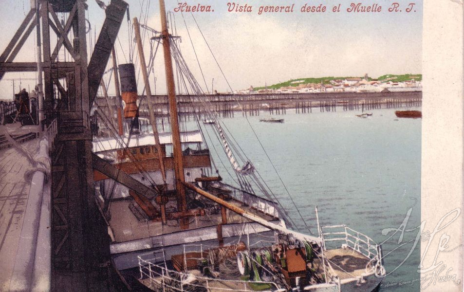 AHPH. F-001/212. Vista general desde el Muelle del Riotinto. Huelva. AHPH. F-001/212. Vista general desde el Muelle del Riotinto. Huelva.