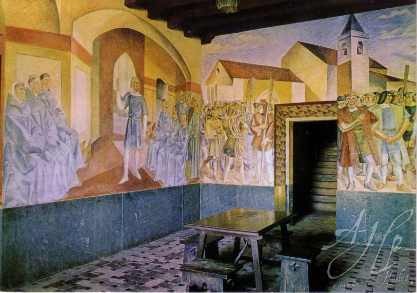 AHPH. F-001/227. Monasterio de la Rábida. Frescos de Vázquez Diaz. La Rábida (Palos de la Frontera - Huelva) AHPH. F-001/227. Monasterio de la Rábida. Frescos de Vázquez Diaz. La Rábida (Palos de la Frontera - Huelva)