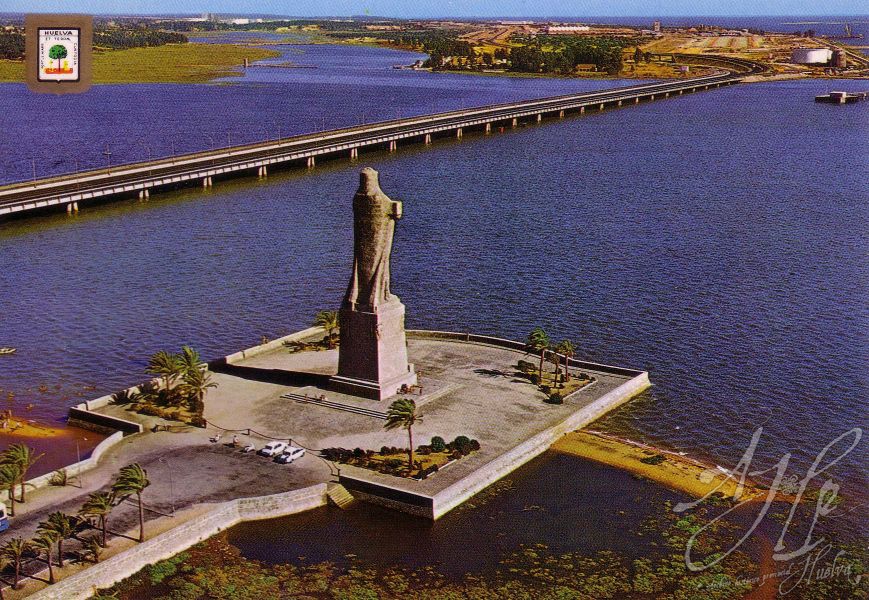 AHPH. F-001/267. Monumento a Colón (Fe Descubridora). Vista aérea. Huelva. AHPH. F-001/267. Monumento a Colón (Fe Descubridora). Vista aérea. Huelva.