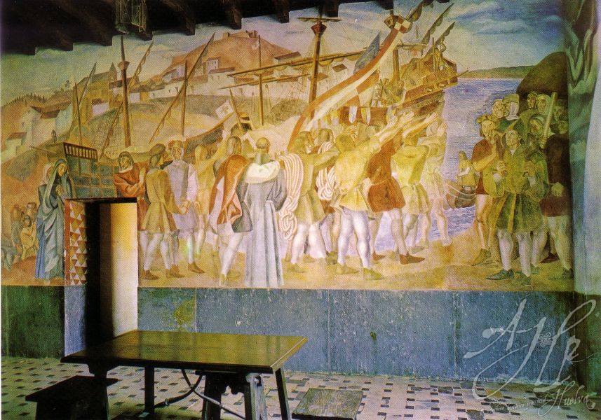 AHPH. F-001/276. Frescos de Vázquez Diaz. La Rábida (Palos de la Frontera-Huelva). AHPH. F-001/276. Frescos de Vázquez Diaz. La Rábida (Palos de la Frontera-Huelva).