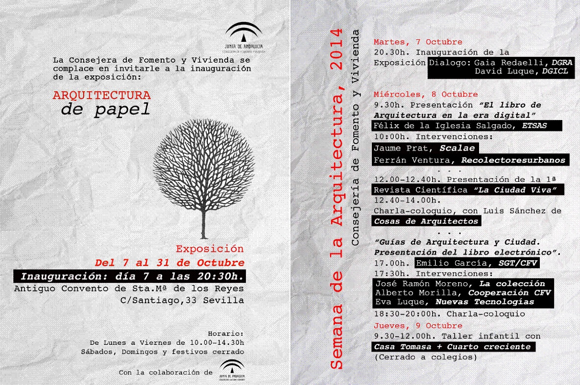 Programa Semana de la Arquitectura 2014 Programa Semana de la Arquitectura 2014