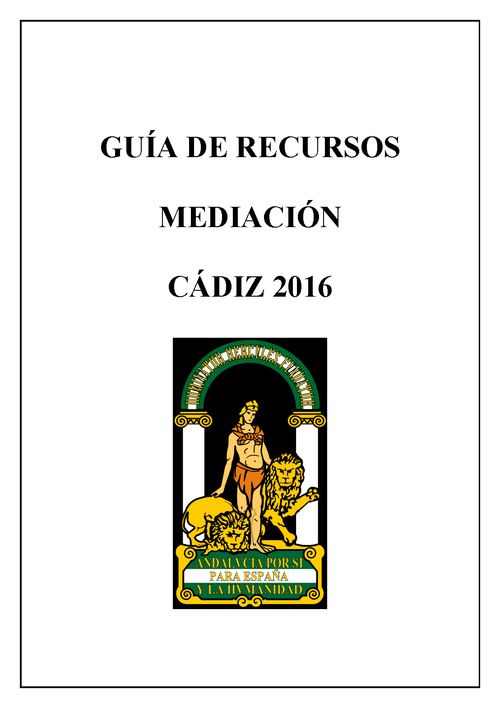 Guía de recursos 2016 Cádiz
