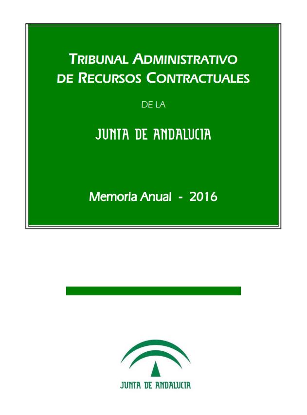 Cubierta de la Memoria Anual 2016 del TARCJA