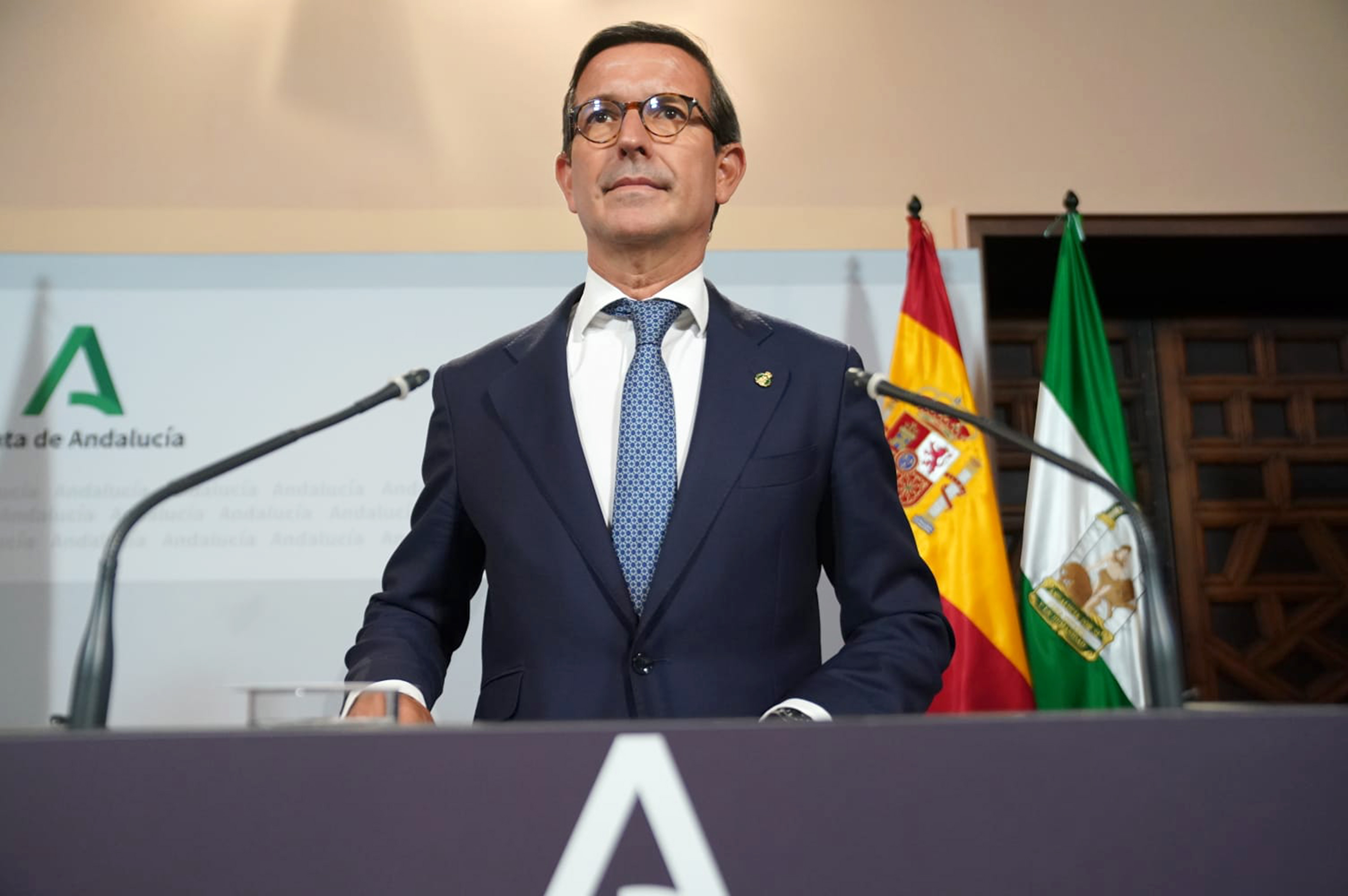 El consejero Jorge Paradela durante una rueda de prensa tras el Consejo de Gobierno.