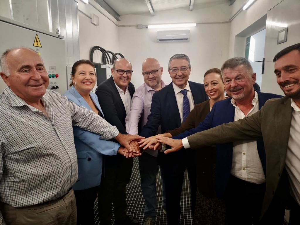 Carmen Crespo visita las instalaciones de conexión de los tratamientos terciarios de la EDAR de Rincón de la Victoria con el regadío del Plan Guaro