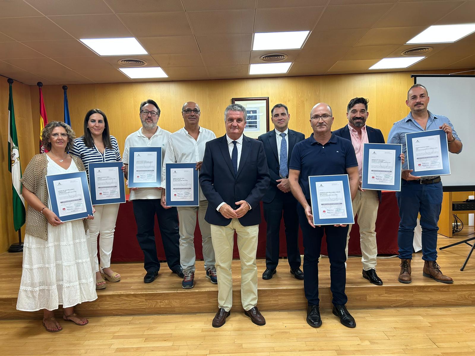 Entrega certificación a 7 unidades provincia de Almería_130923