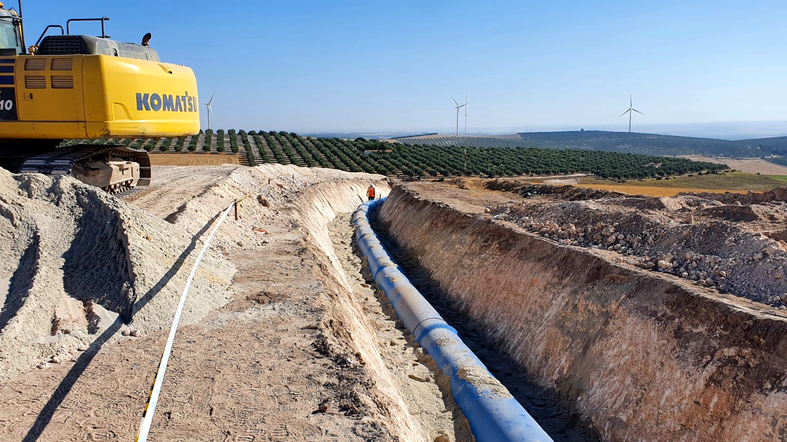 canalización en obras de infraestructuras hidráulicas