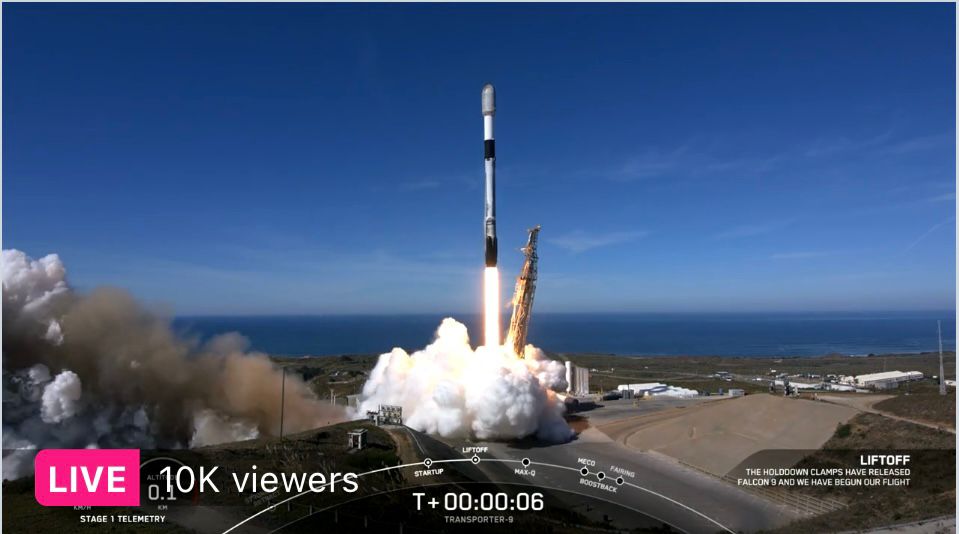 Despegue del cohete que portaba al nanosatélite Platero.