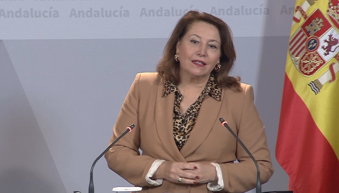 La consejera Carmen Crespo en rueda de prensa en San Telmo