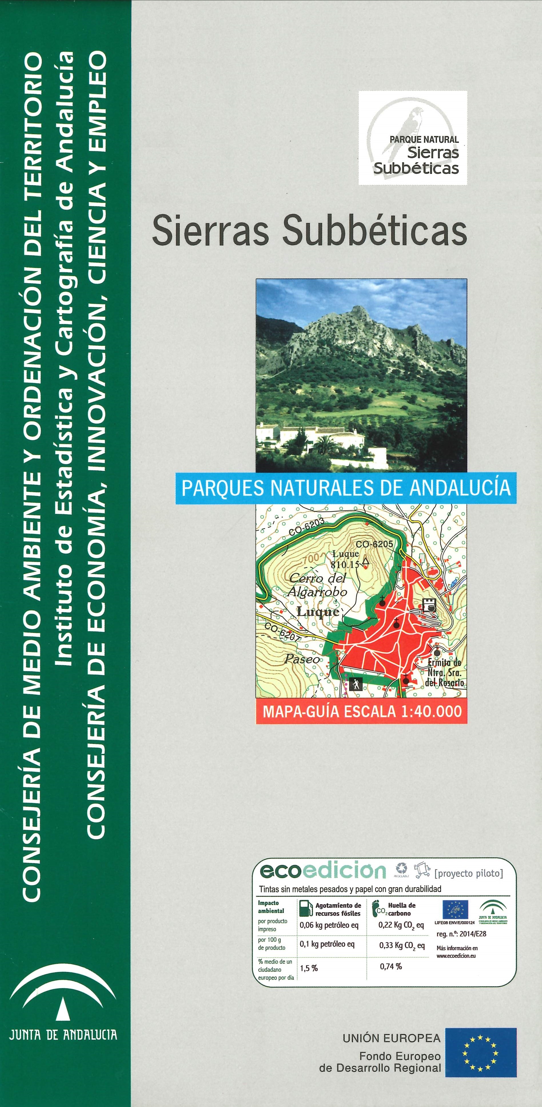 Imagen representativa del mapa Sierras Subbéticas: mapa-guía, escala 1:40.000_2013