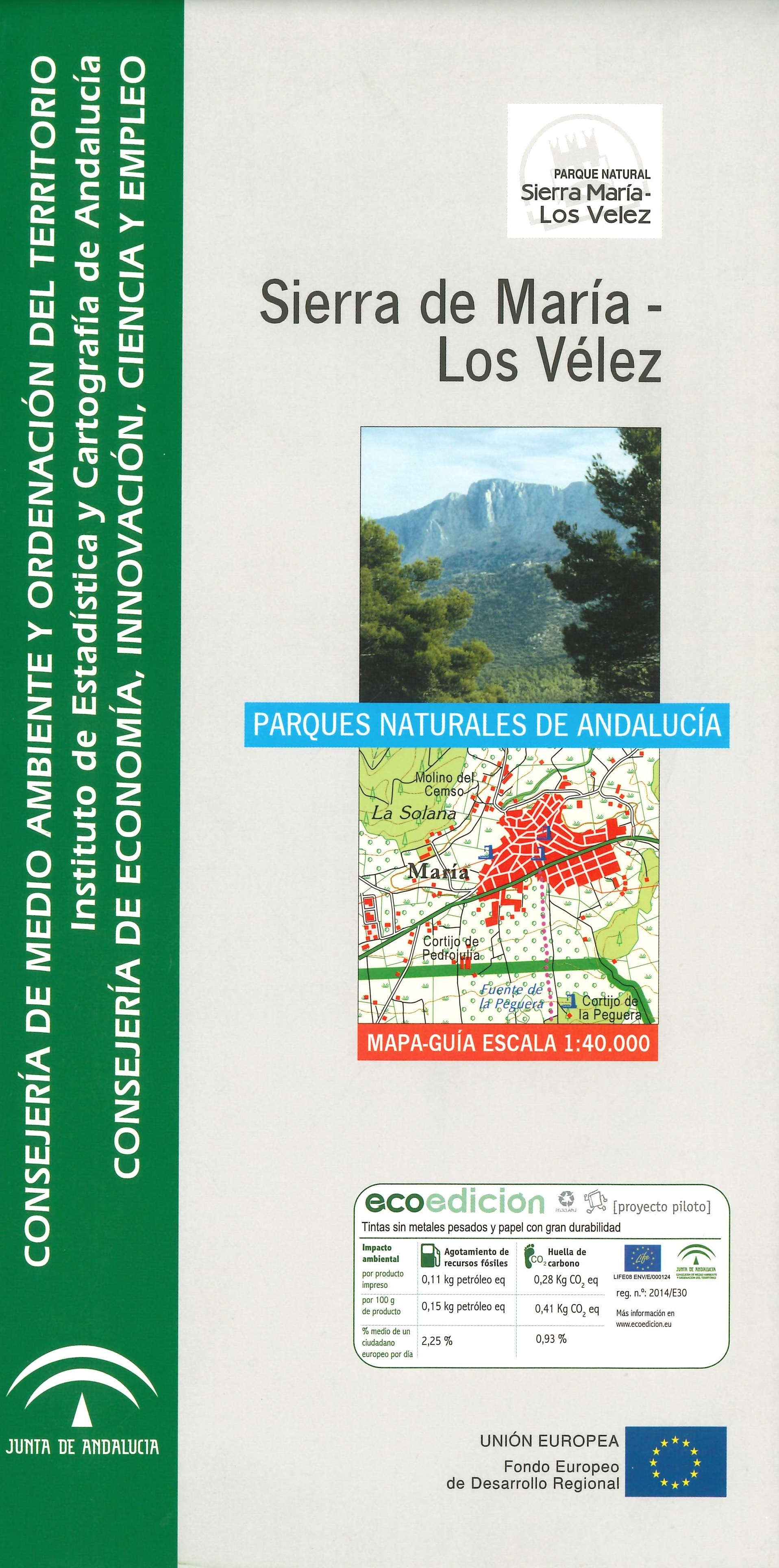 Imagen representativa del mapa Sierra de María-Los Vélez: mapa-guía, escala 1:40.000_2014