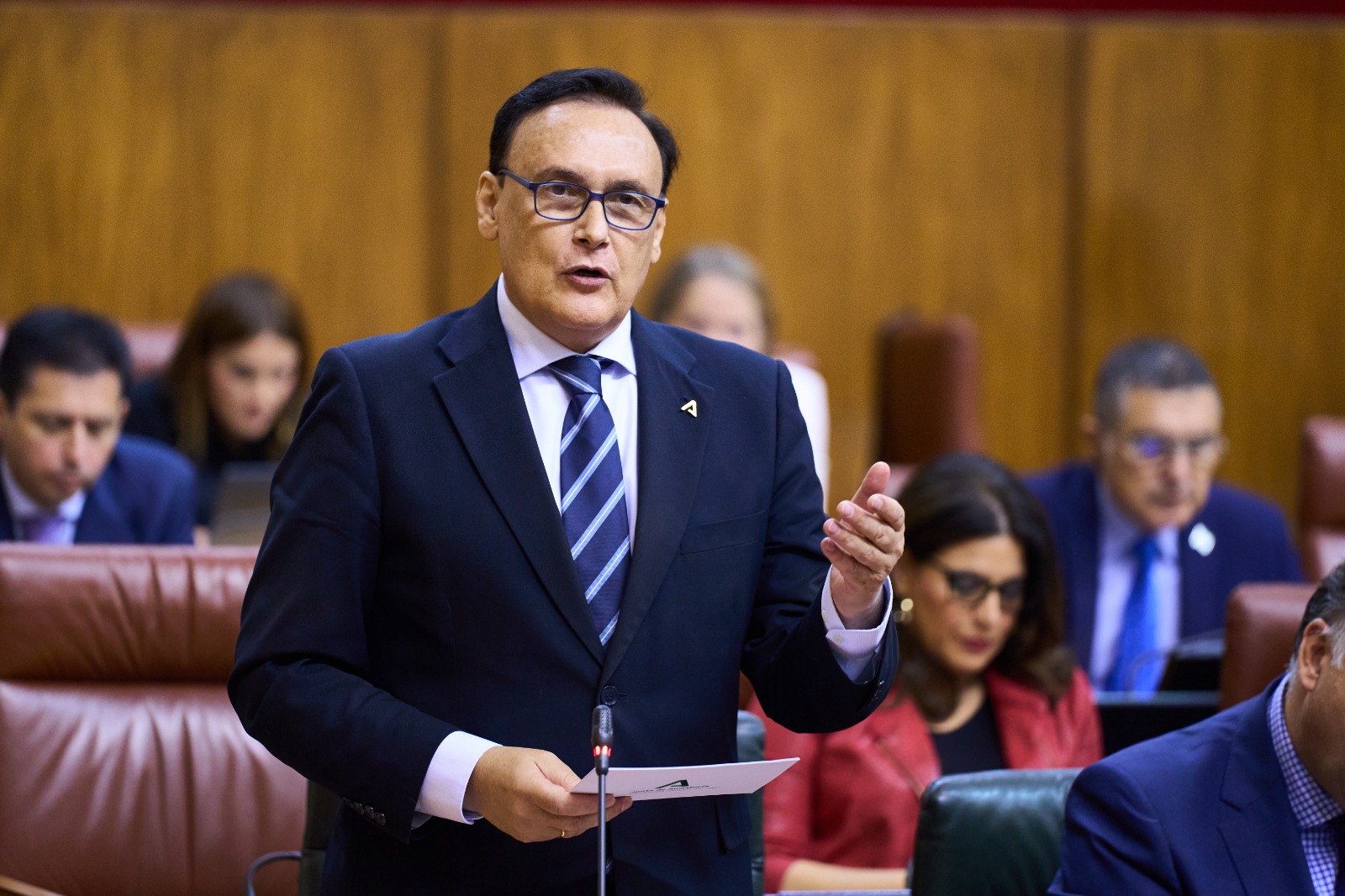Villamandos en el pleno del Parlamento