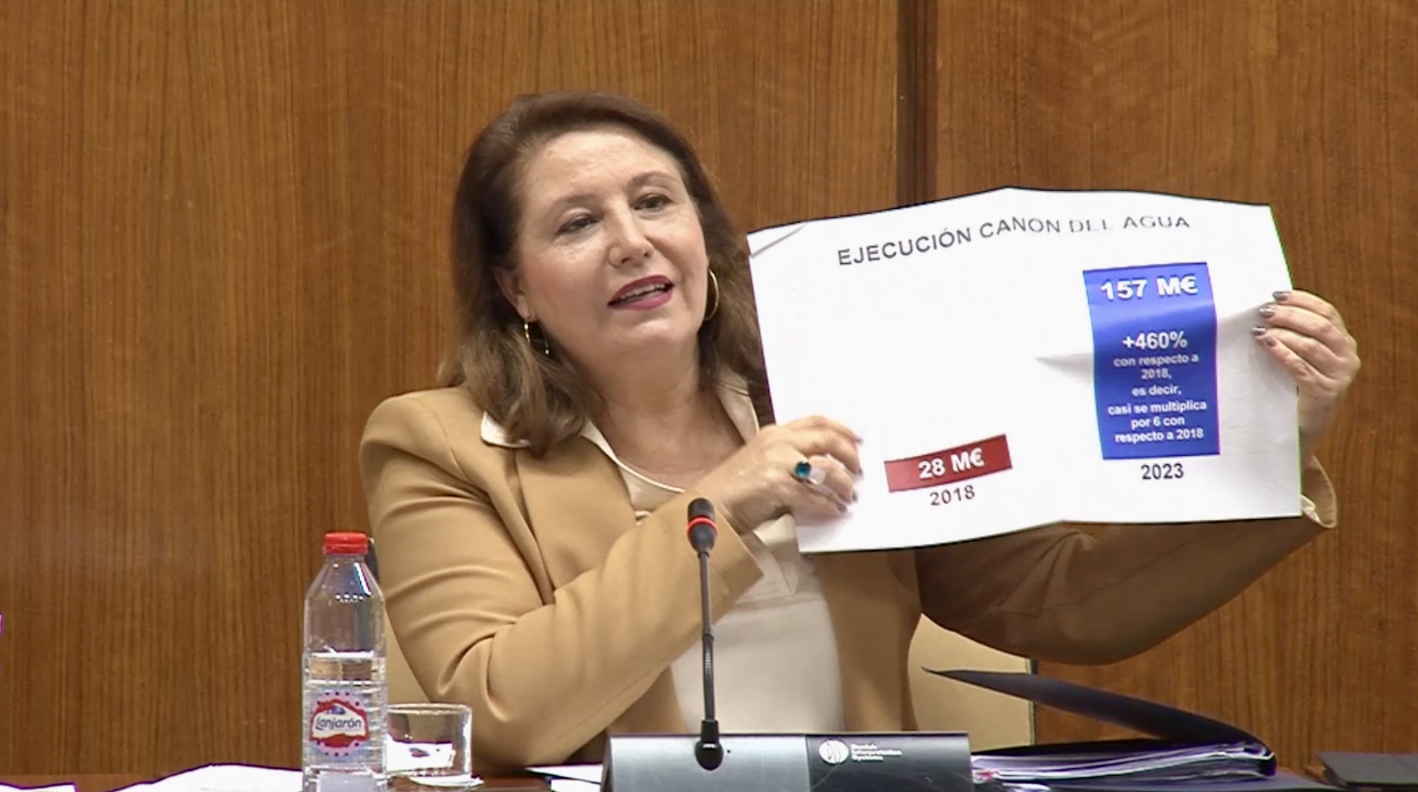 Carmen Crespo en la Comisión de CAPADR del Parlamento de Andalucía