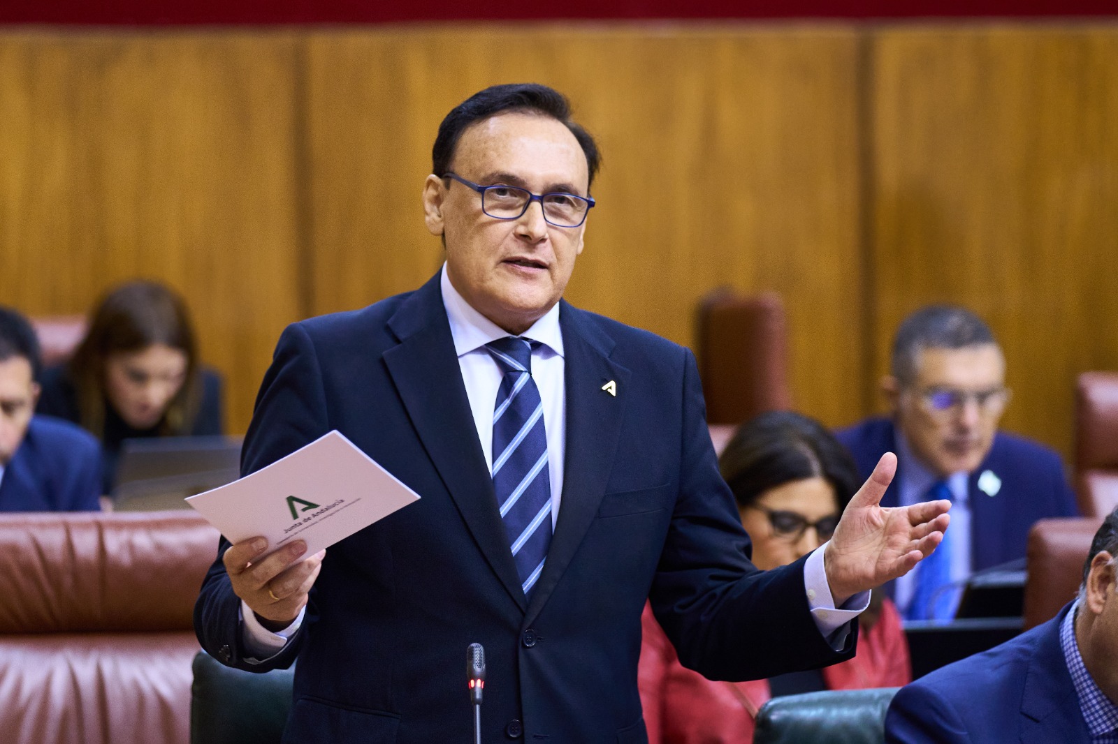 Villamandos en el pleno del Parlamento