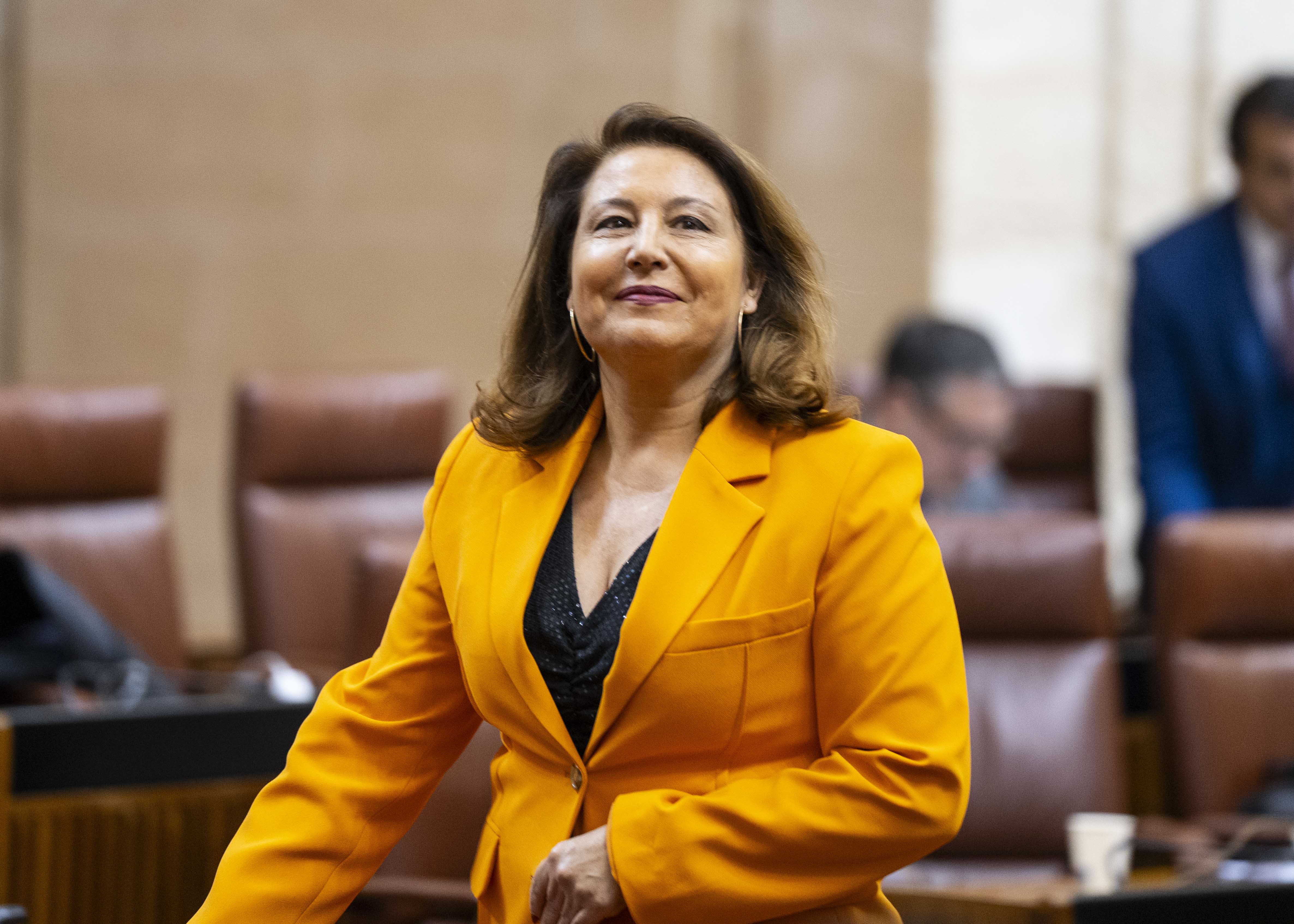 La consejera de Agricultura, Carmen Crespo, en el Parlamento andaluz.