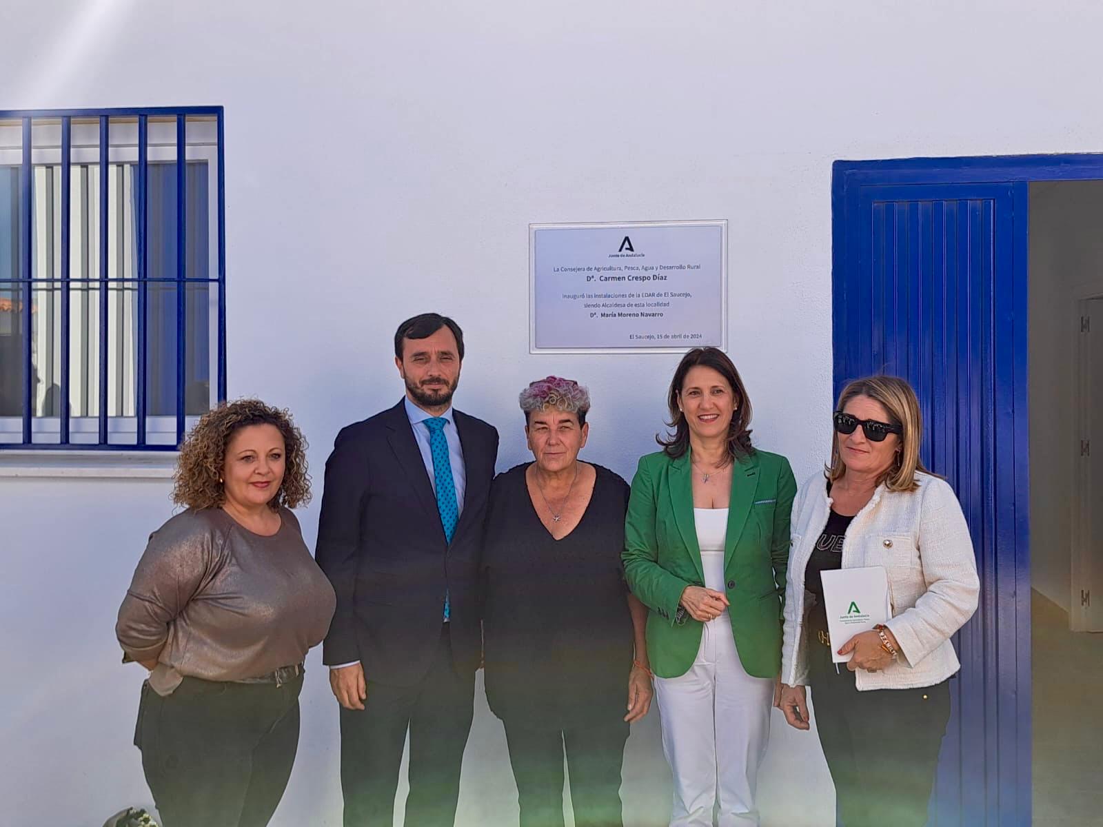 Inauguración nueva EDAR y agrupación de vertidos El Saucejo Álvaro Real