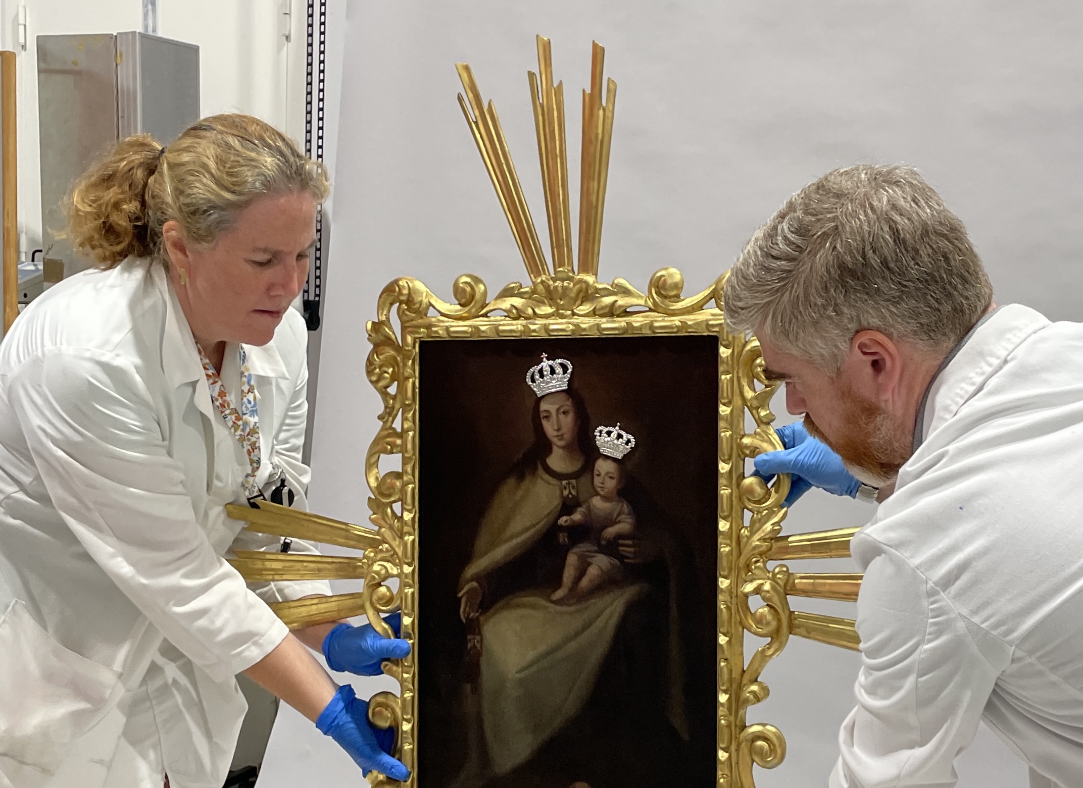 Pintura de la Virgen del Carmen de Triana en el IAPH