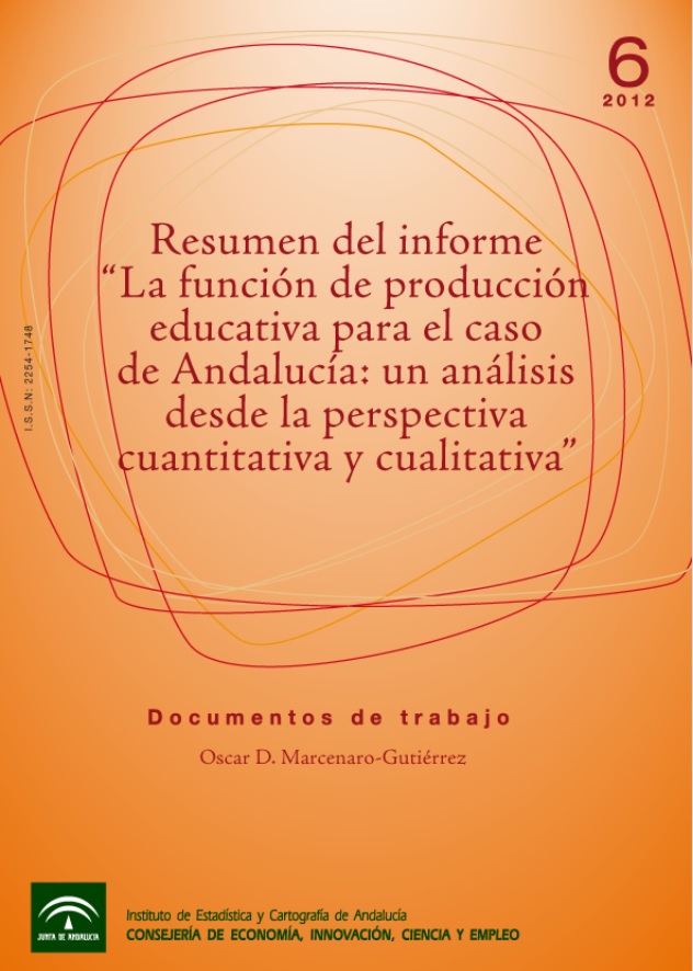Imagen representativa de la publicación Resumen del Informe "La función de producción educativa para el caso de Andalucía..."_pdf