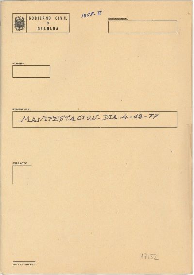 Imagen del expediente autorización manifestación 4 de diciembre