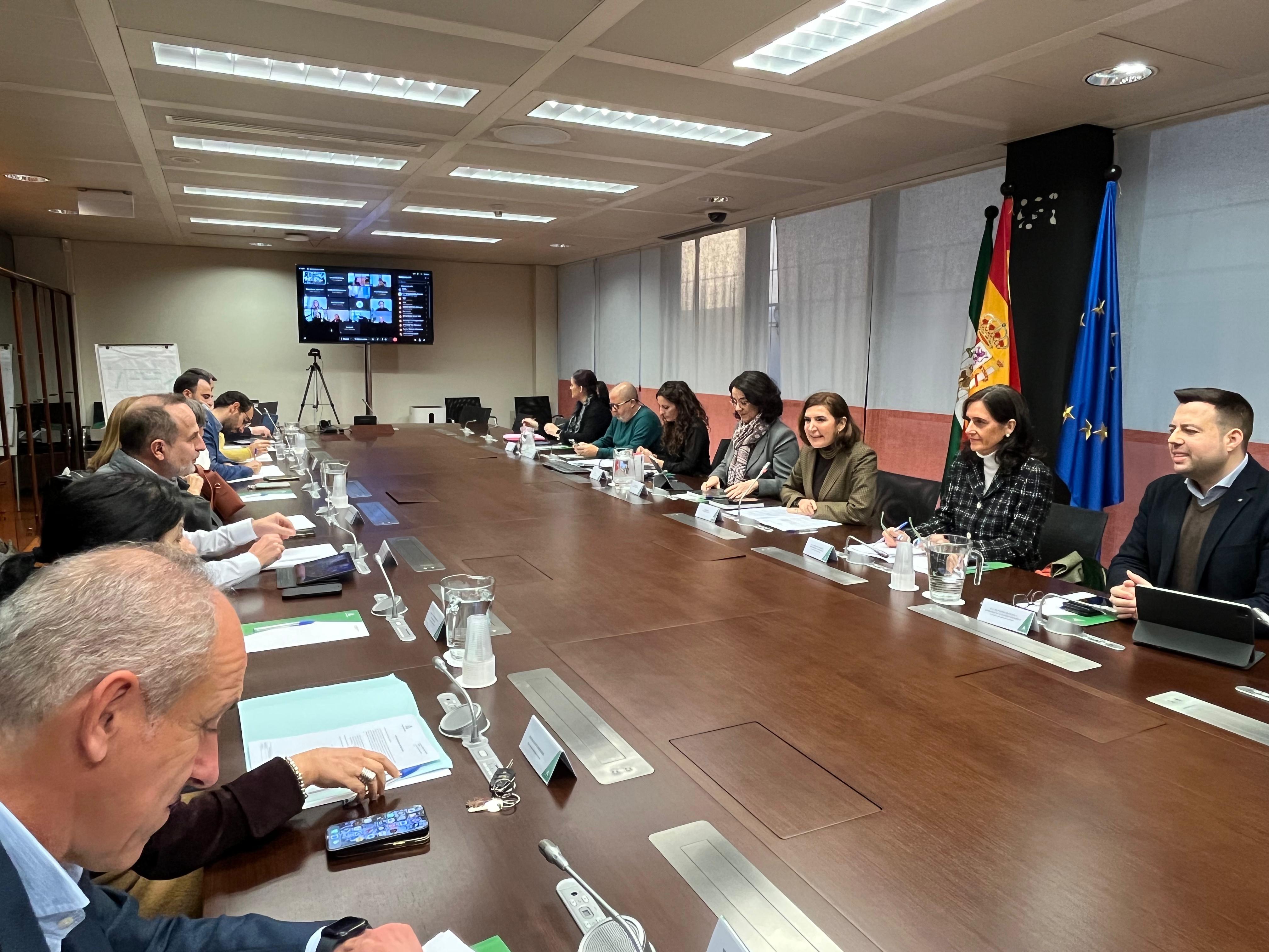 Rocío Blanco durante la reunión del Consejo Andaluz de Entidades de Economía Social.