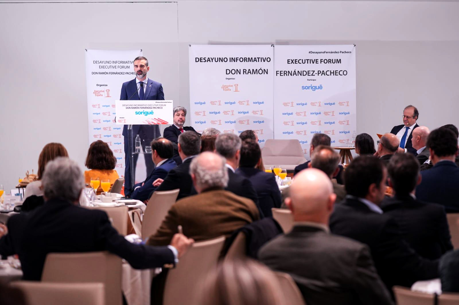 Ramón Fernández-Pacheco participa en el desayuno informativo sobre recursos hídricos en Andalucía organizado por Executive Forum España