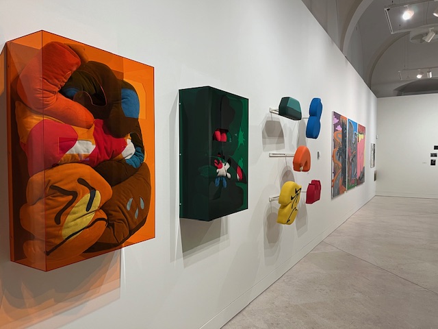 Una de las salas del Museo de Málaga con proyectos de la exposición colectiva