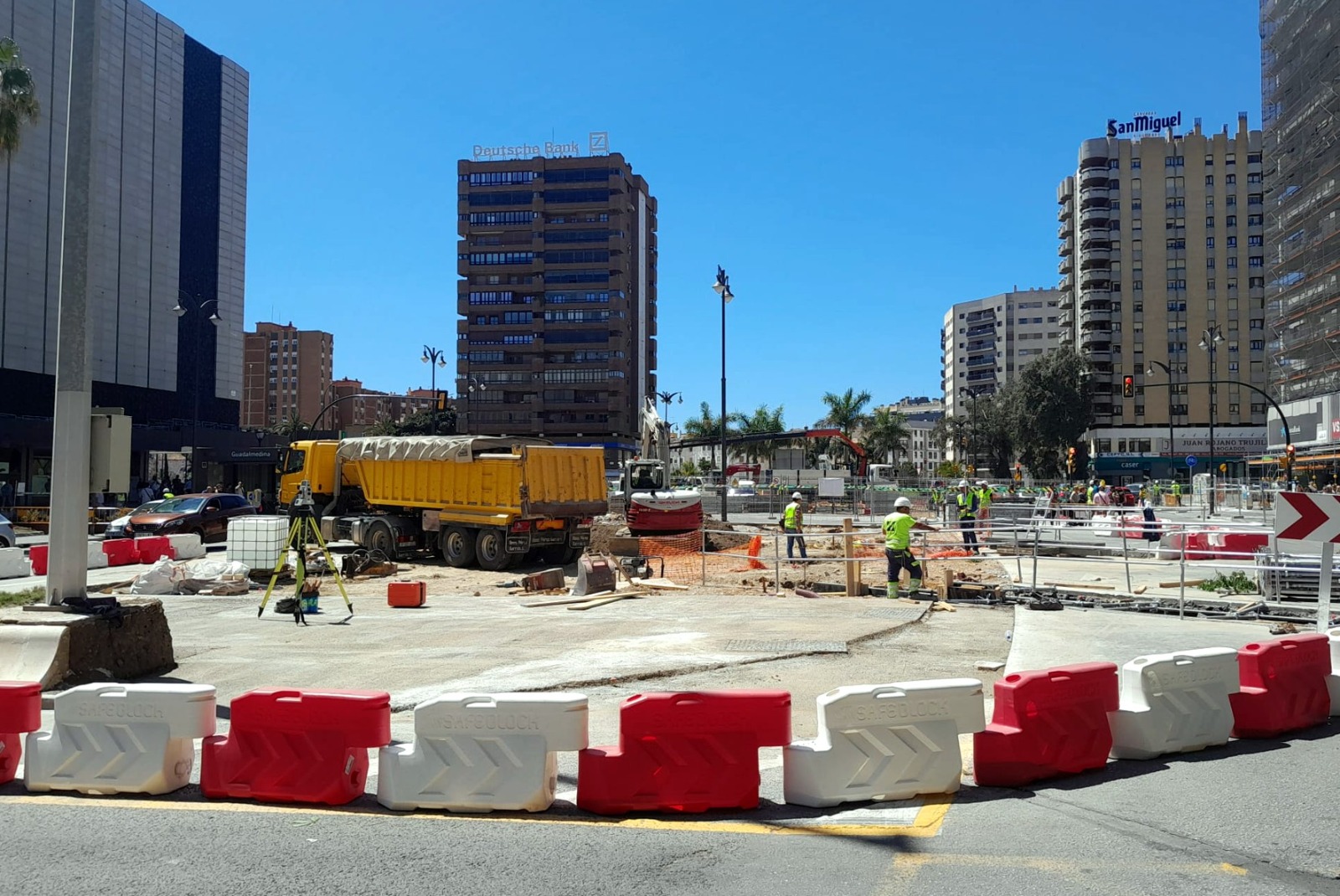 Obras de ampliación del metro de Málaga en Armengual de la Mota.