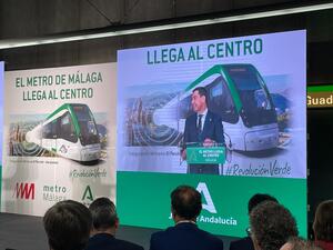 Acto de puesta en servicio del metro al centro de Málaga.