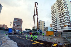 Obras del metro de Málaga en Armengual de la Mota.